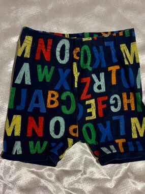 Old Navy Navy Shorts with Multicolor Alphabet